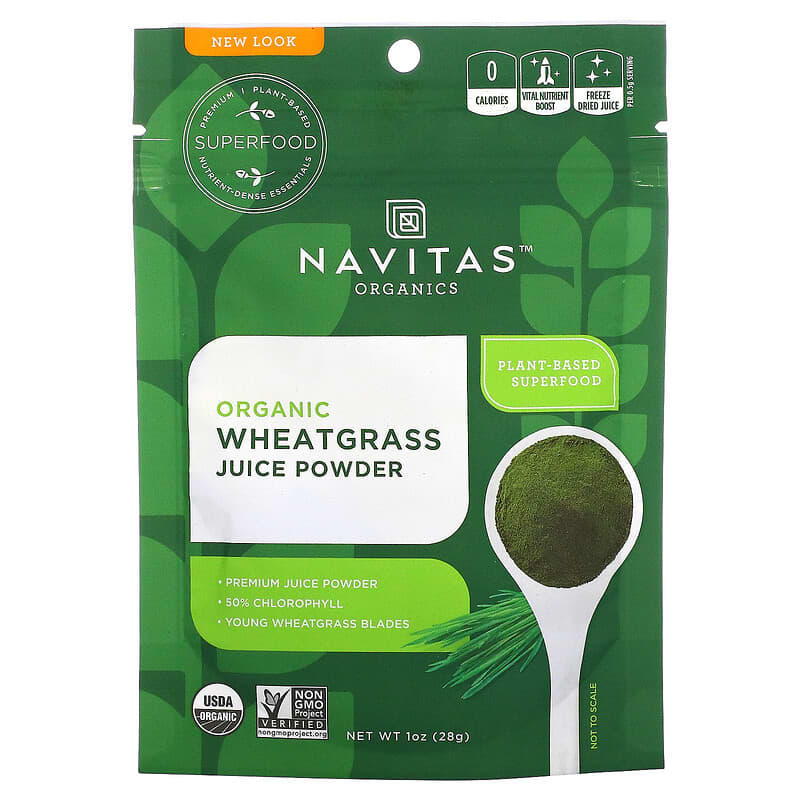 Navitas Organics Organic Wheatgrass Juice Powder 1 oz (28 g) 858847000154