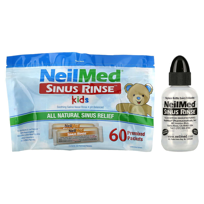 NeilMed, Kids, Sinus Rinse, Ages 2+, 60 Premixed Packets 705928003002