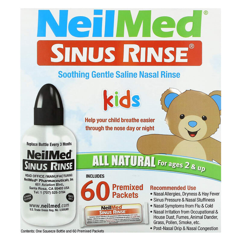 NeilMed Kids Sinus Rinse Ages 2+ 60 Premixed Packets 705928003002
