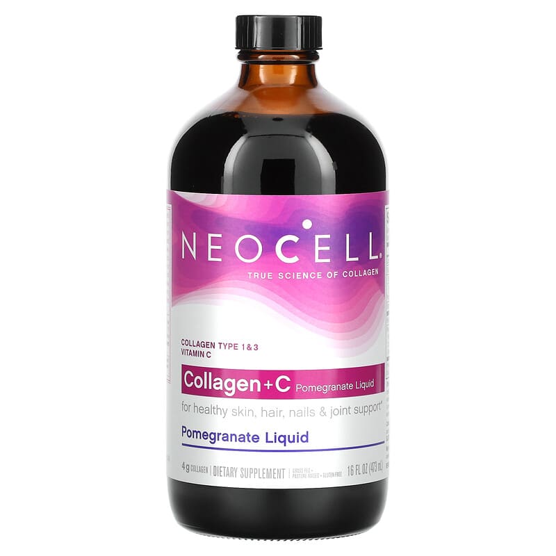 NeoCell Collagen + C Pomegranate Liquid 4 g 16 fl oz (473 ml) 16185128996