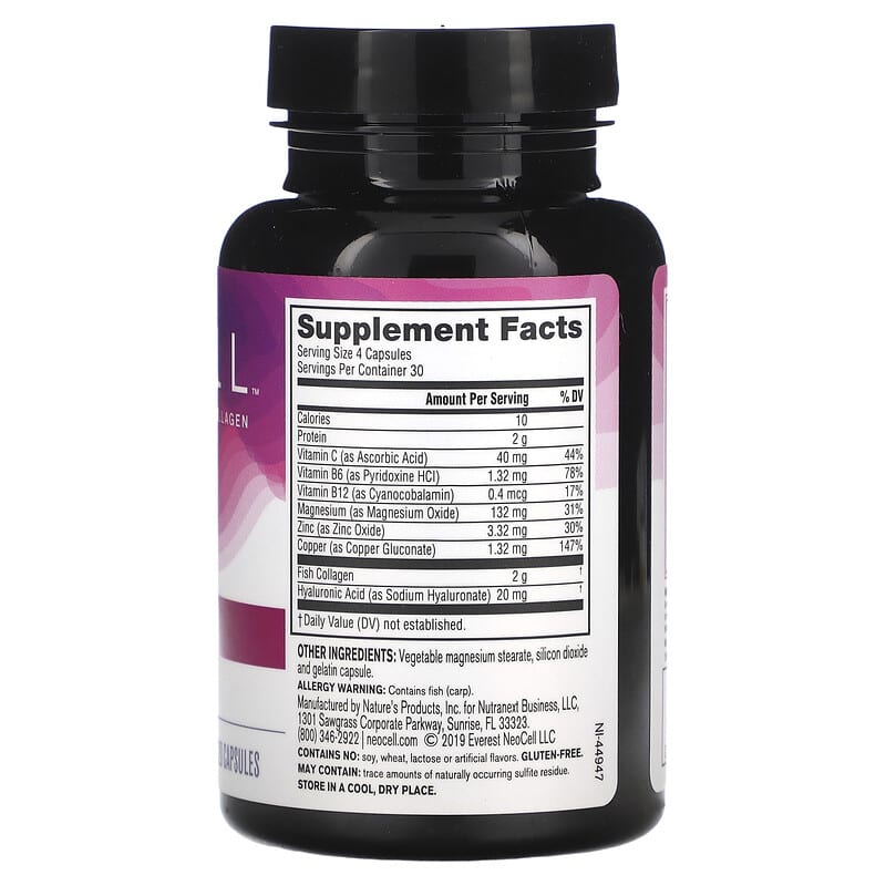 NeoCell, Marine Collagen, 120 Capsules 16185129009