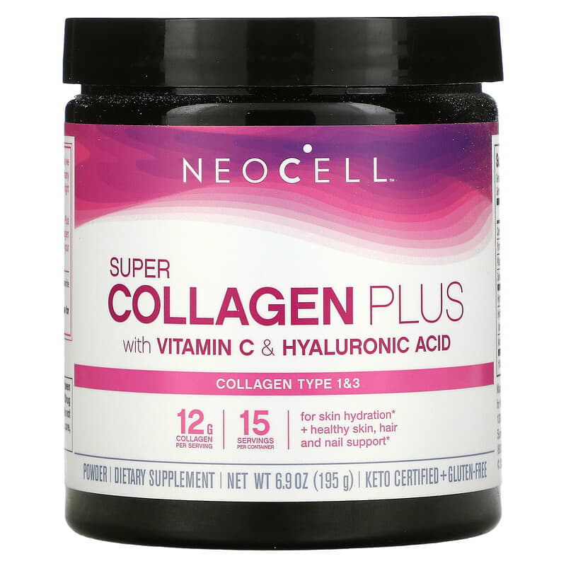 NeoCell Super Collagen Plus with Vitamin C & Hyaluronic Acid 6.9 oz (195 g) 16185129580