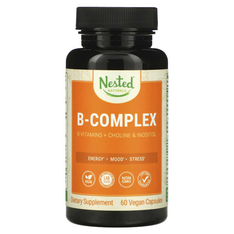 Nested Naturals B-Complex 60 Vegan Capsules 852446007224