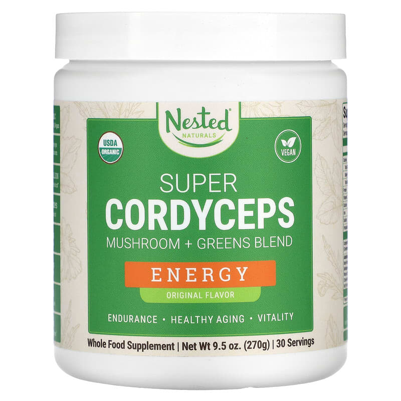 Nested Naturals Super Cordyceps Energy Original 9.5 oz (270 g) 852446007675