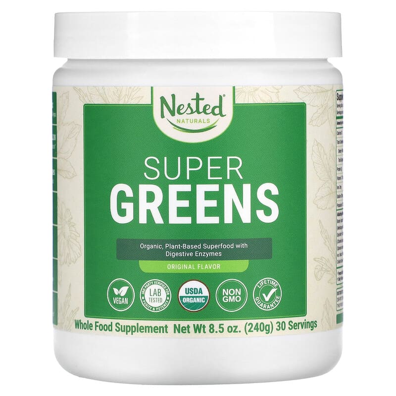 Nested Naturals Super Greens Original 8.5 oz (240 g) 852446007088