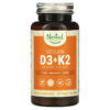 Nested Naturals Vegan D3 + K2 plus Nettle Leaf 60 Vegan Capsules 852446007477