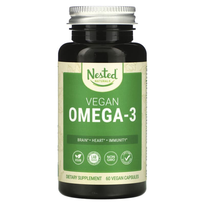 Nested Naturals Vegan Omega-3 60 Vegan Capsules 852446007071
