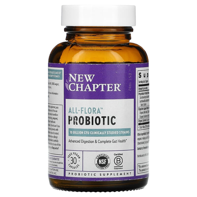 New Chapter, All-Flora Probiotic , 30 Vegan Capsules 727783901828