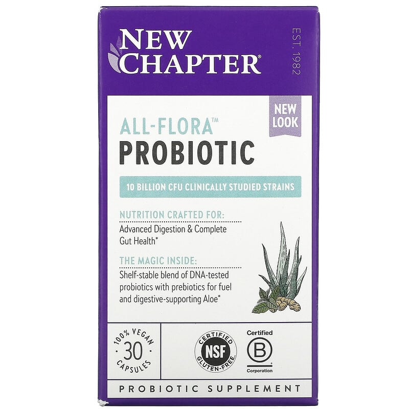 New Chapter All-Flora Probiotic  30 Vegan Capsules 727783901828