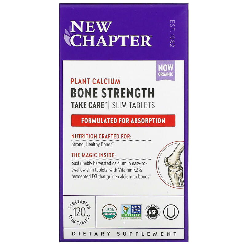 New Chapter Bone Strength Take Care 120 Vegetarian Slim Tablets 727783004086