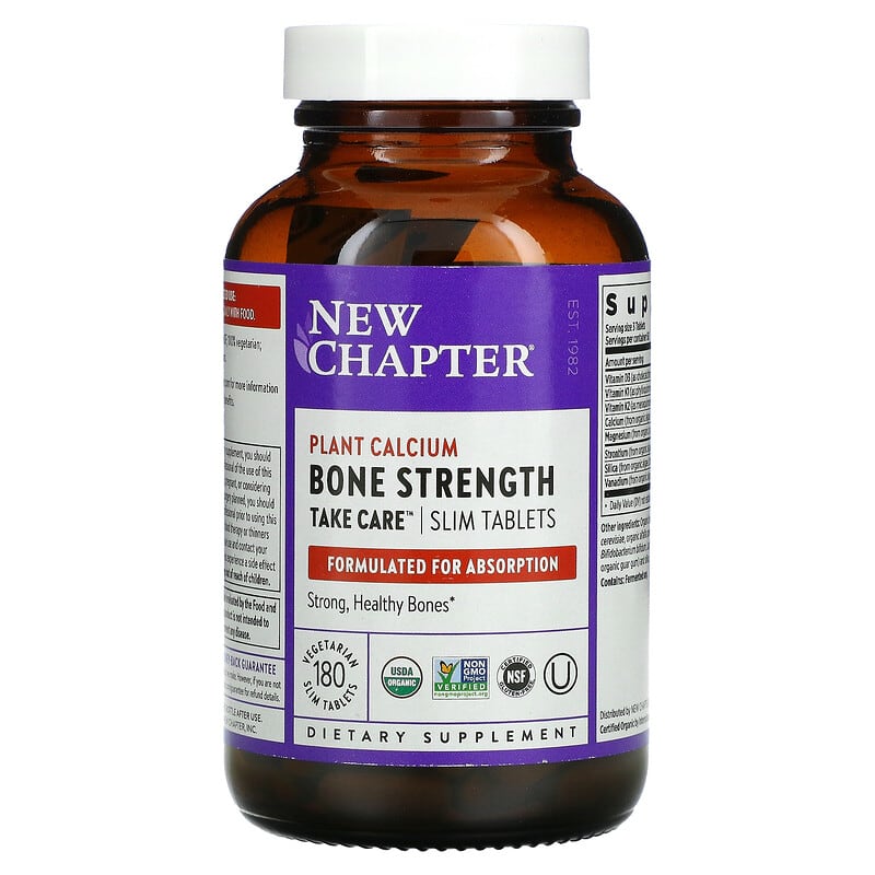 New Chapter, Bone Strength Take Care, 180 Vegetarian Slim Tablets 727783004215