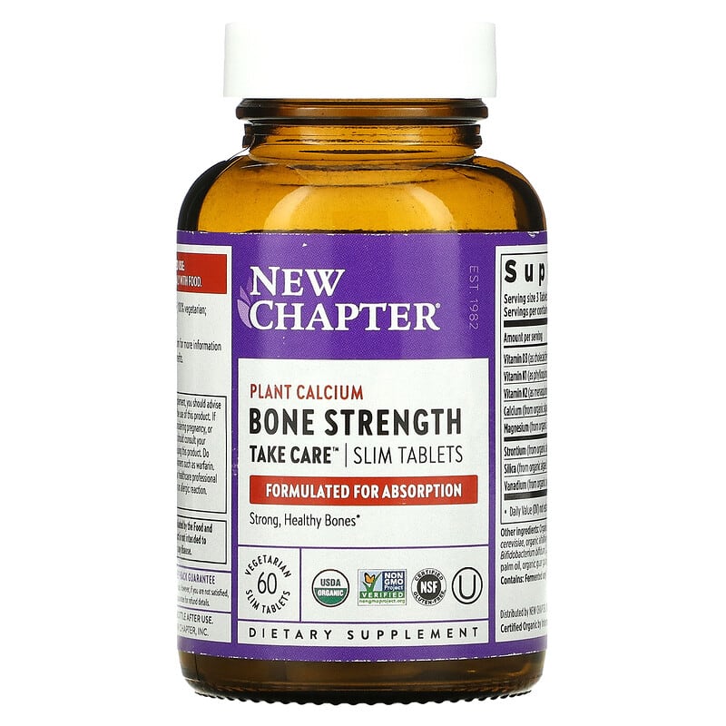 New Chapter, Bone Strength Take Care, 60 Vegetarian Slim Tablets 727783004079
