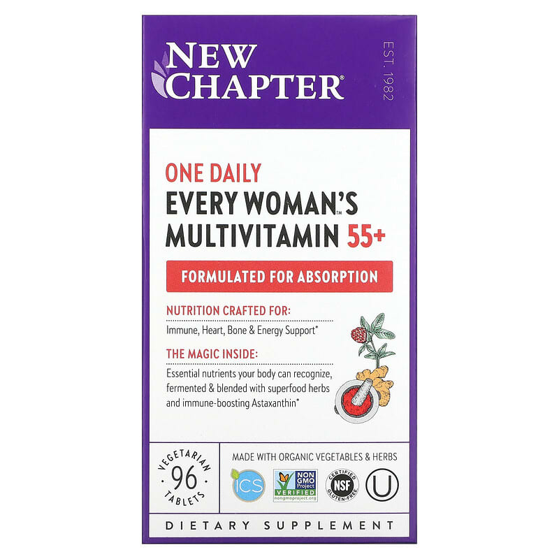 New Chapter Every Woman's One Daily 55+ Multivitamin 96 Vegetarian Tablets 727783901767