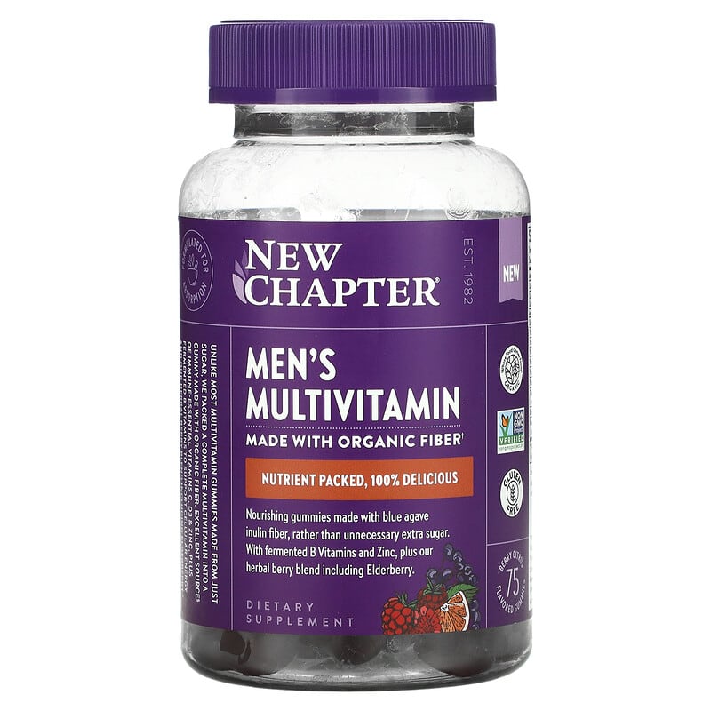 New Chapter Men's Multivitamin Berry Citrus 75 Gummies 727783903495