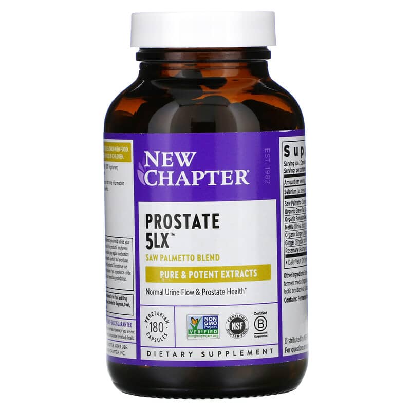 New Chapter, Prostate 5LX, 180 Vegetarian Capsules 727783900692