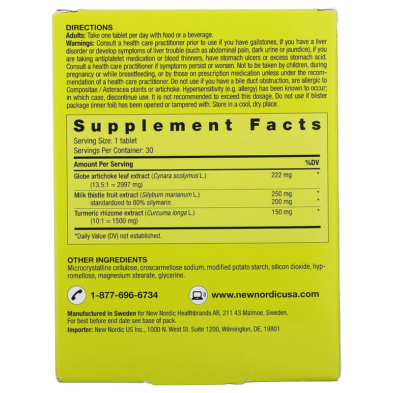 New Nordic US Inc, Active Liver, 30 Tablets 741805919554