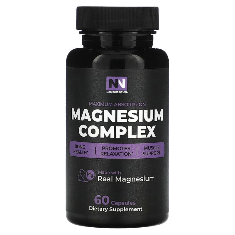 Nobi Nutrition Magnesium Complex Maximum Absorption 60 Capsules 850018274050