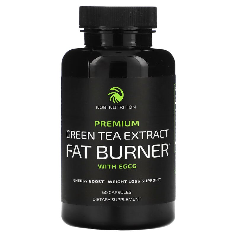 Nobi Nutrition Premium Green Tea Extract Fat Burner with EGCG 60 Capsules 850018274029