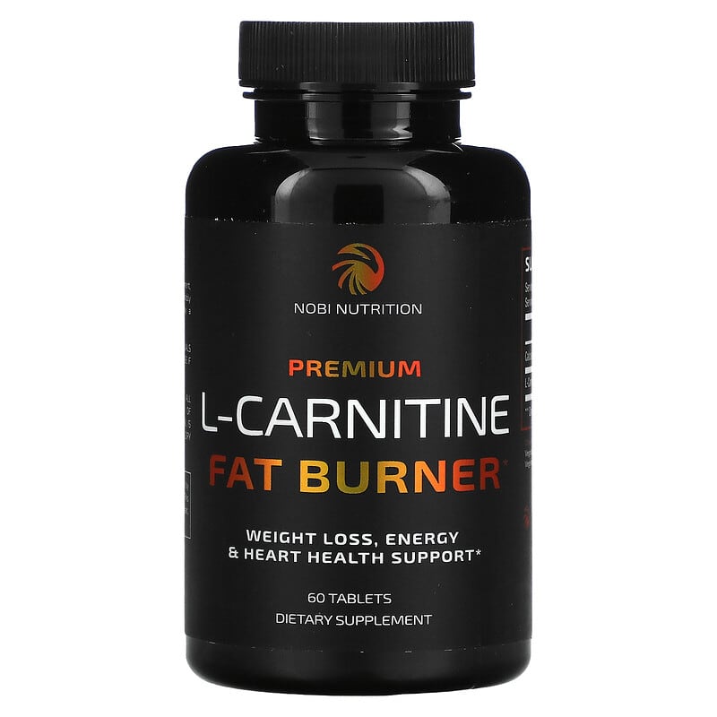Nobi Nutrition Premium L-Carnitine Fat Burner 60 Tablets 850018274296
