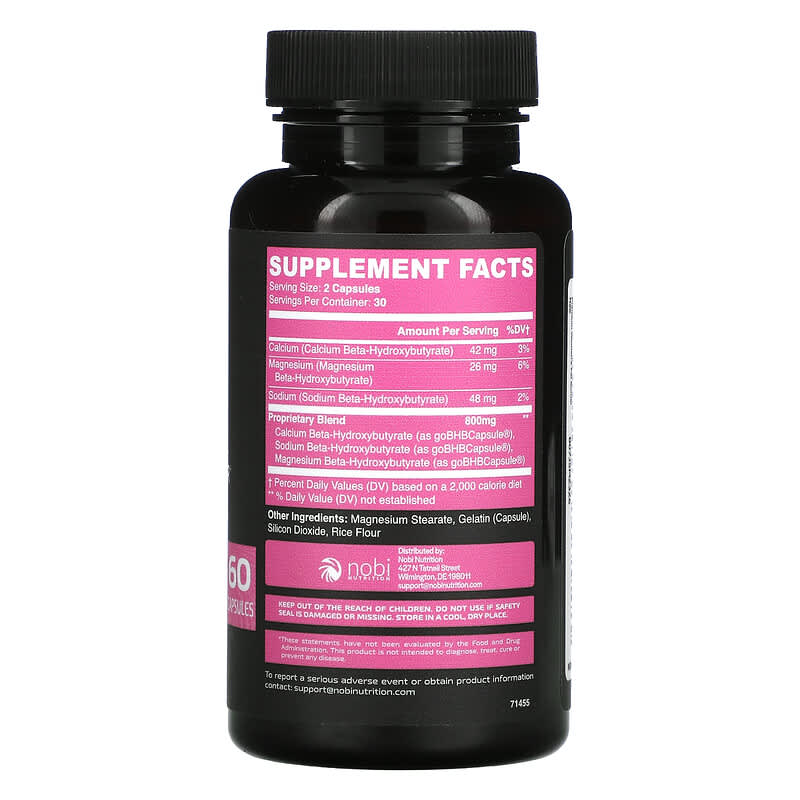 Nobi Nutrition, Premium Women's Fat Burner, 60 Capsules 850018274135