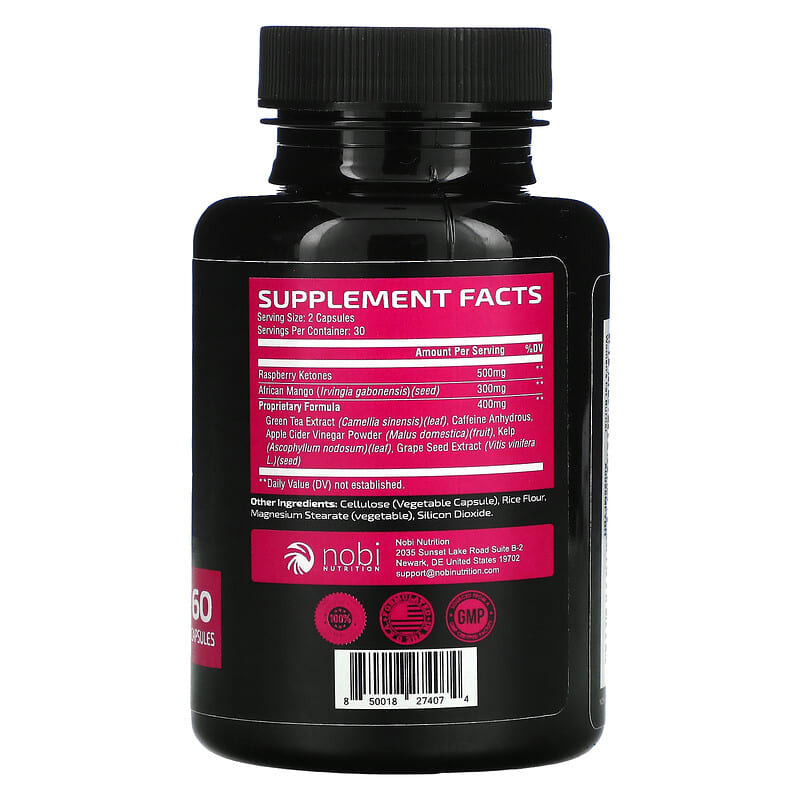 Nobi Nutrition, Premium Women's Fat Burner, 60 Capsules 850018274074