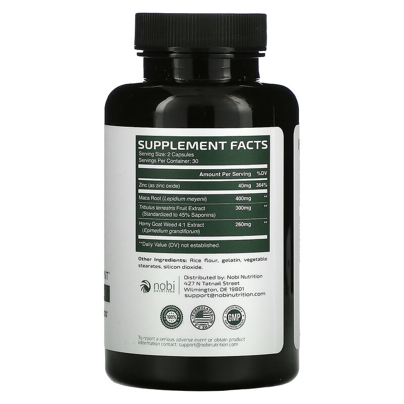 Nobi Nutrition, Ultimate Male Enhancement, 60 Capsules 850018274128