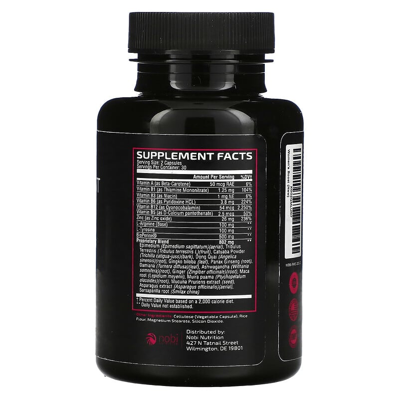 Nobi Nutrition, Women's Boost, 60 Capsules 850018274289