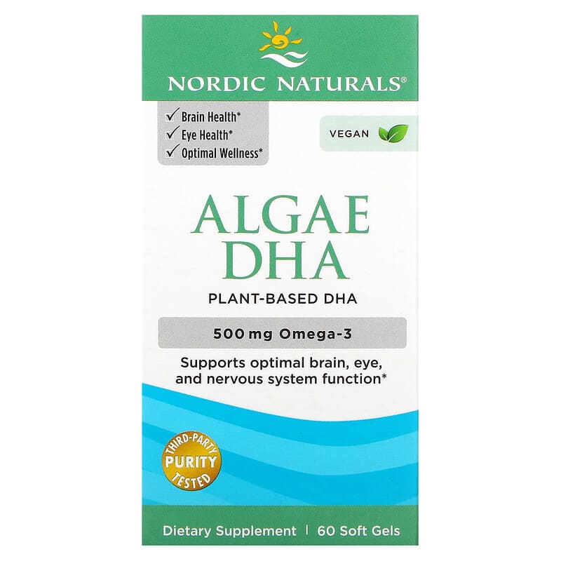Nordic Naturals Algae DHA 60 Soft Gels 768990016042