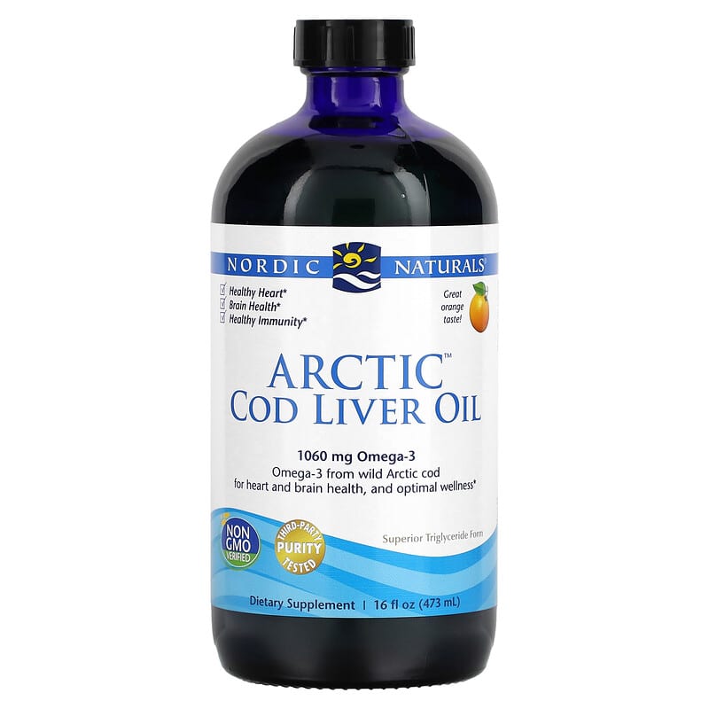 Nordic Naturals Arctic Cod Liver Oil Orange 16 fl oz (473 ml) 768990547874
