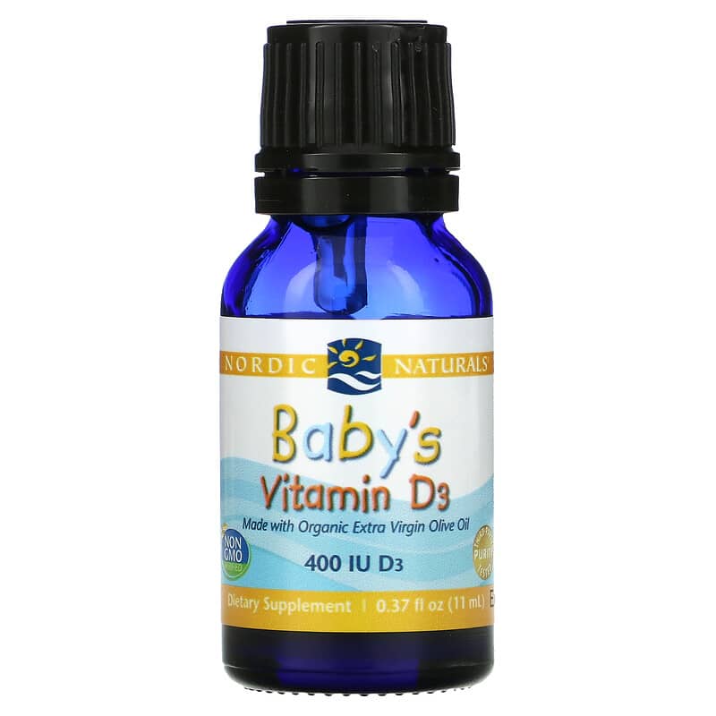 Nordic Naturals, Baby's Vitamin D3, 400 IU, 0.37 fl oz (11 ml) 768990027321
