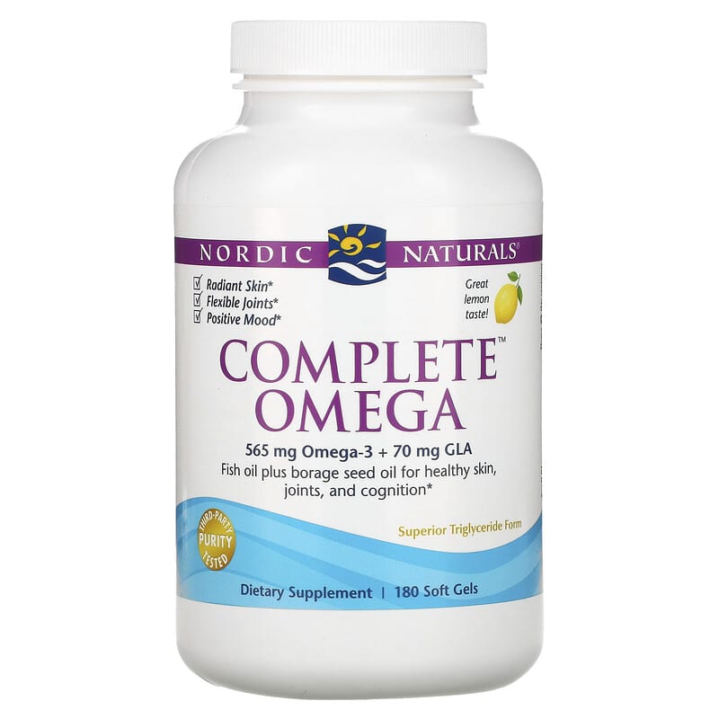 Nordic Naturals, Complete Omega, Lemon, 180 Soft Gels 768990037702