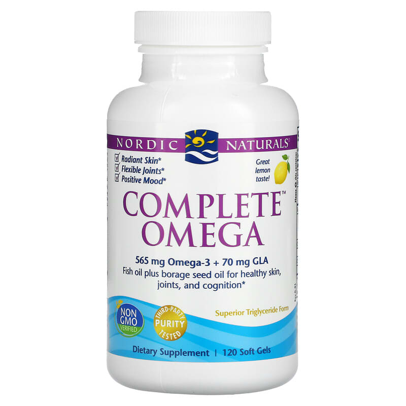 Nordic Naturals, Complete Omega, Lemon, 282.5 mg, 120 Soft Gels 768990027703