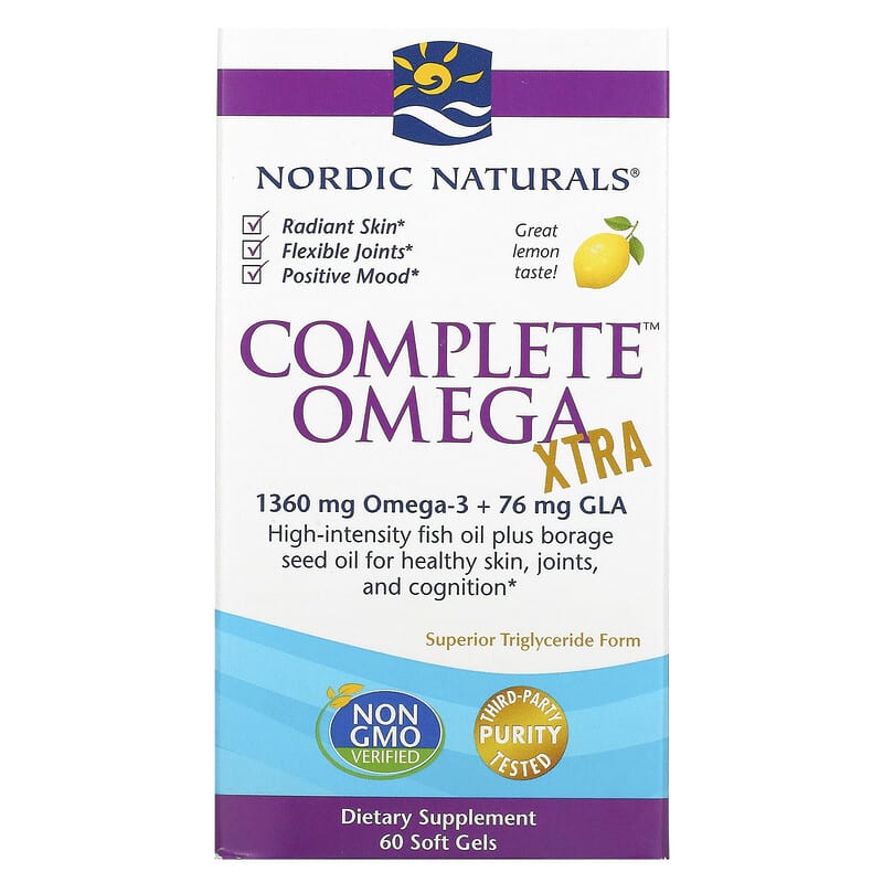 Nordic Naturals Complete Omega Xtra Lemon 680 mg 60 Soft Gels 768990018015
