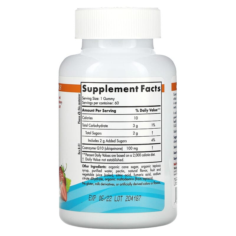 Nordic Naturals, CoQ10 Gummies, Strawberry, 100 mg, 60 Gummies 768990301858