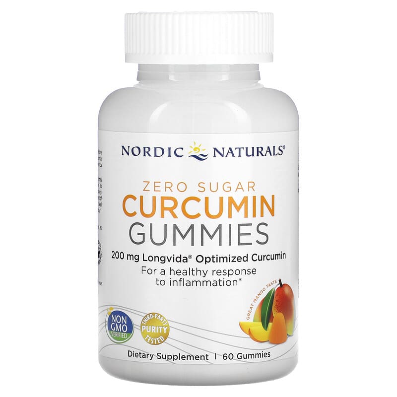 Nordic Naturals Curcumin Gummies Mango 100 mg 60 Gummies 768990301865