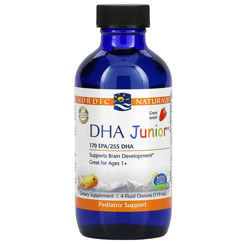 Nordic Naturals DHA Junior Ages 1+ Strawberry 4 fl oz (119 ml) 768990031830