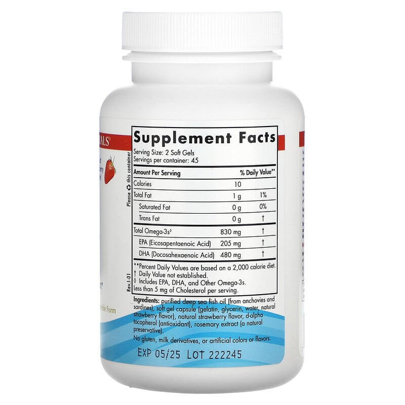 Nordic Naturals, DHA, Strawberry, 415 mg, 90 Soft Gels 768990017438
