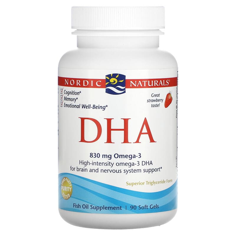 Nordic Naturals DHA Strawberry 415 mg 90 Soft Gels 768990017438