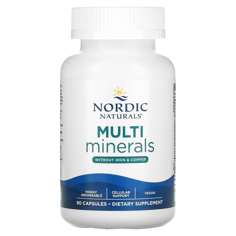 Nordic Naturals, Multi Minerals, Without Iron & Copper, 90 Capsules 768990015397