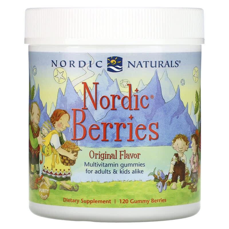 Nordic Naturals Nordic Berries Multivitamin Gummies Original 120 Gummy Berries 768990301209