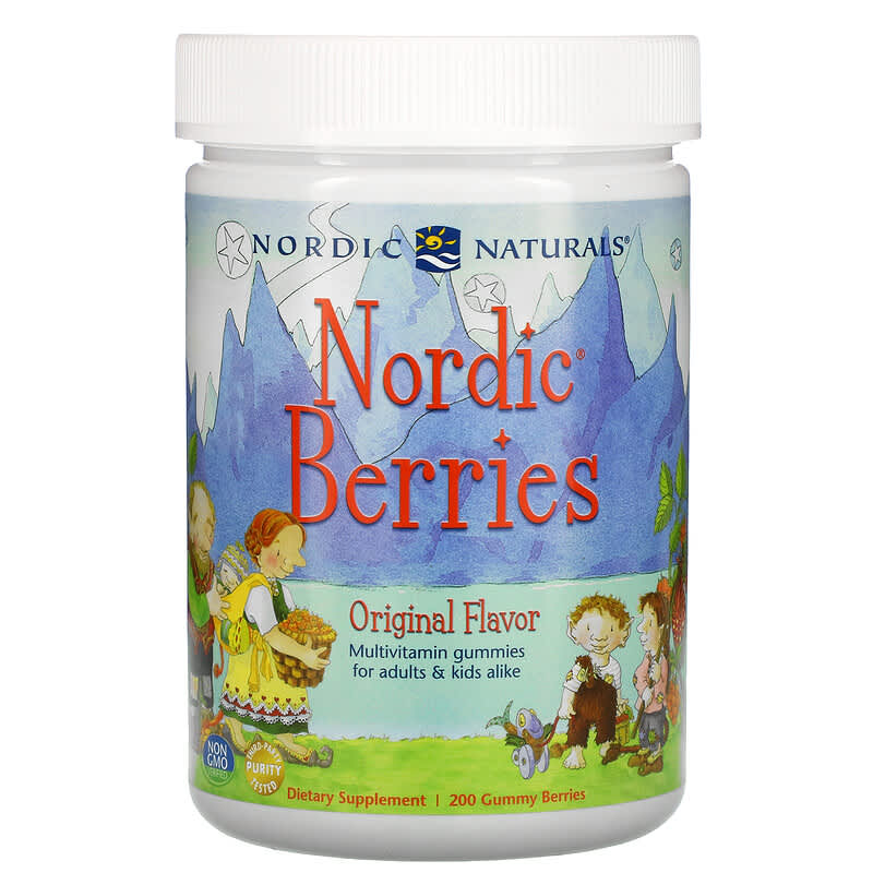 Nordic Naturals Nordic Berries Multivitamin Gummies Original Flavor 200 Gummy Berries 768990301247