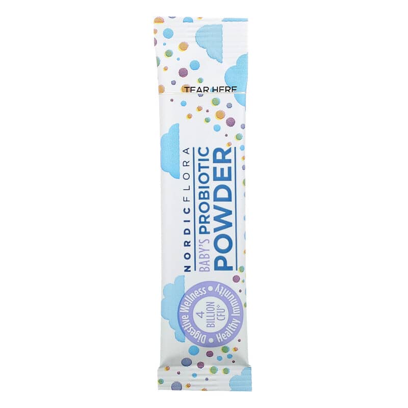 Nordic Naturals, Nordic Flora Baby's Probiotic Powder, Ages 6 Months - 3 Years, 4 Billion CFU, 30 Packets 768990016752