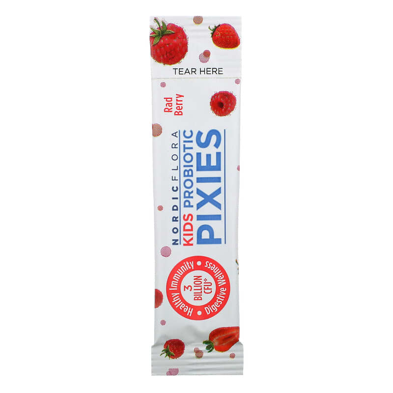 Nordic Naturals, Nordic Flora Kids, Probiotic Pixies, Rad Berry, 3 Billion CFU, 30 Packets 768990016783