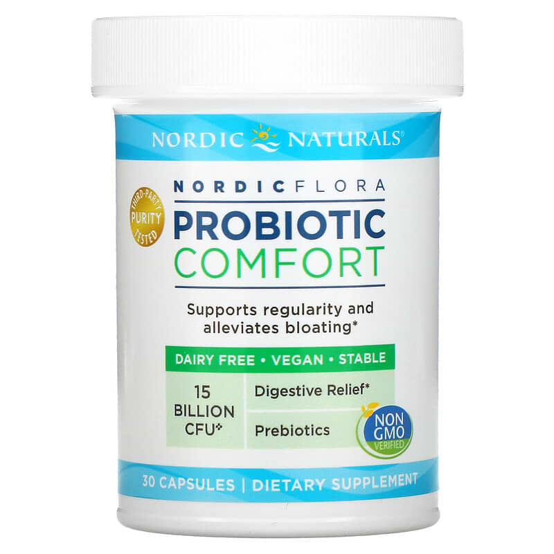 Nordic Naturals, Nordic Flora Probiotic, Comfort, 15 Billion CFU, 30 Capsules 768990016769