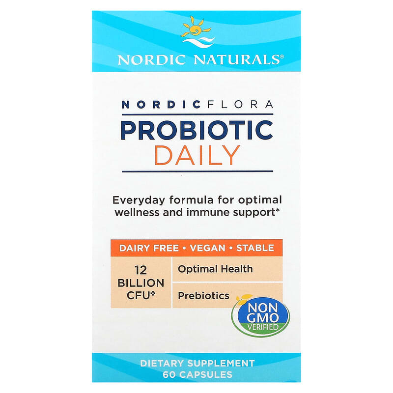 Nordic Naturals Nordic Flora Probiotic Daily 12 Billion CFU 60 Capsules 768990016721