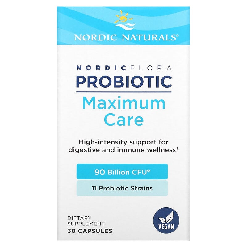 Nordic Naturals Nordic Flora Probiotic Maximum Care 90 Billion CFU 30 Capsules 768990016851