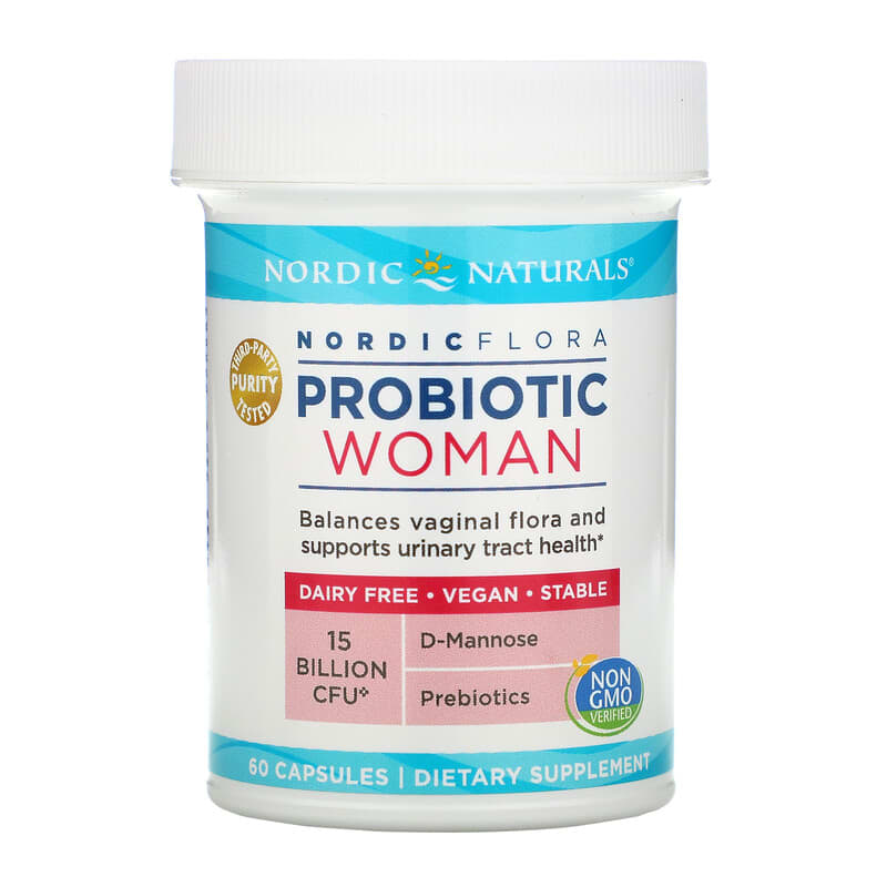 Nordic Naturals, Nordic Flora Probiotic, Woman, 15 Billion CFU, 60 Capsules 768990016776