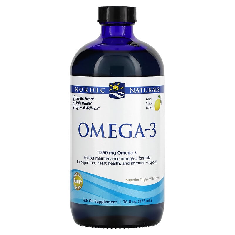 Nordic Naturals Omega-3 Lemon 1,560 mg 16 fl oz (473 ml) 768990027642
