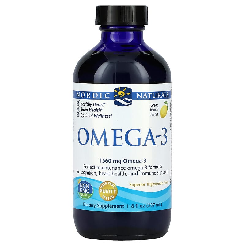 Nordic Naturals Omega-3 Lemon 1560 mg 8 fl oz (237 ml) 768990027635