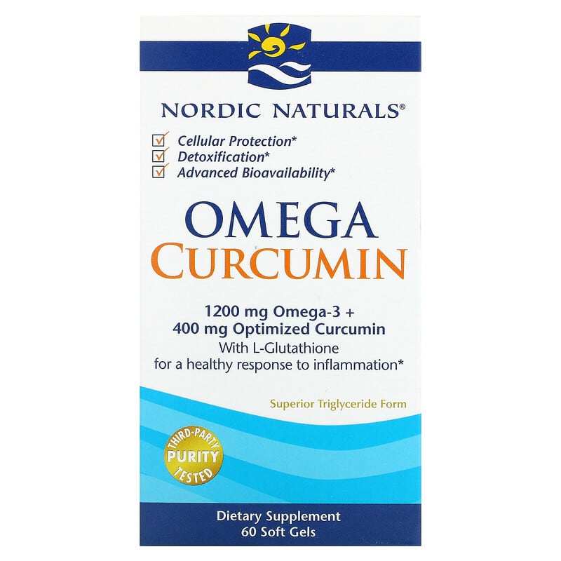 Nordic Naturals Omega Curcumin 1,200 mg 60 Soft Gels 768990018756
